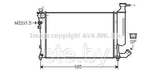 Радиатор двигателя CN2155 (SFEC RR061313) - фото 1 - id-p190130051