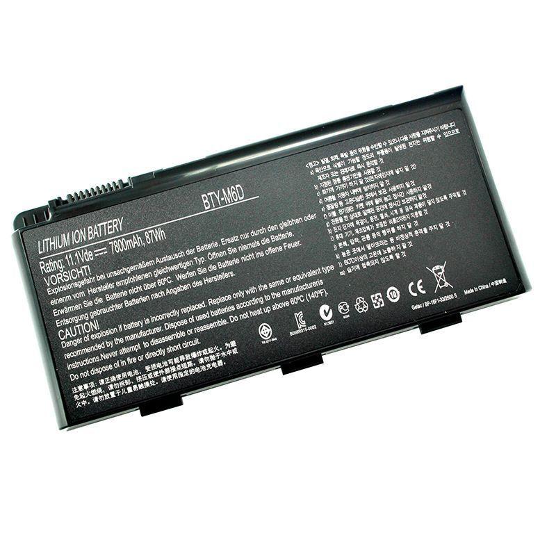 Аккумулятор (батарея) для ноутбука MSI GT60, GT70, GT660, GT663, GT670, GT680, GT683, (BTY-M6D) 7800мАч 11.1В