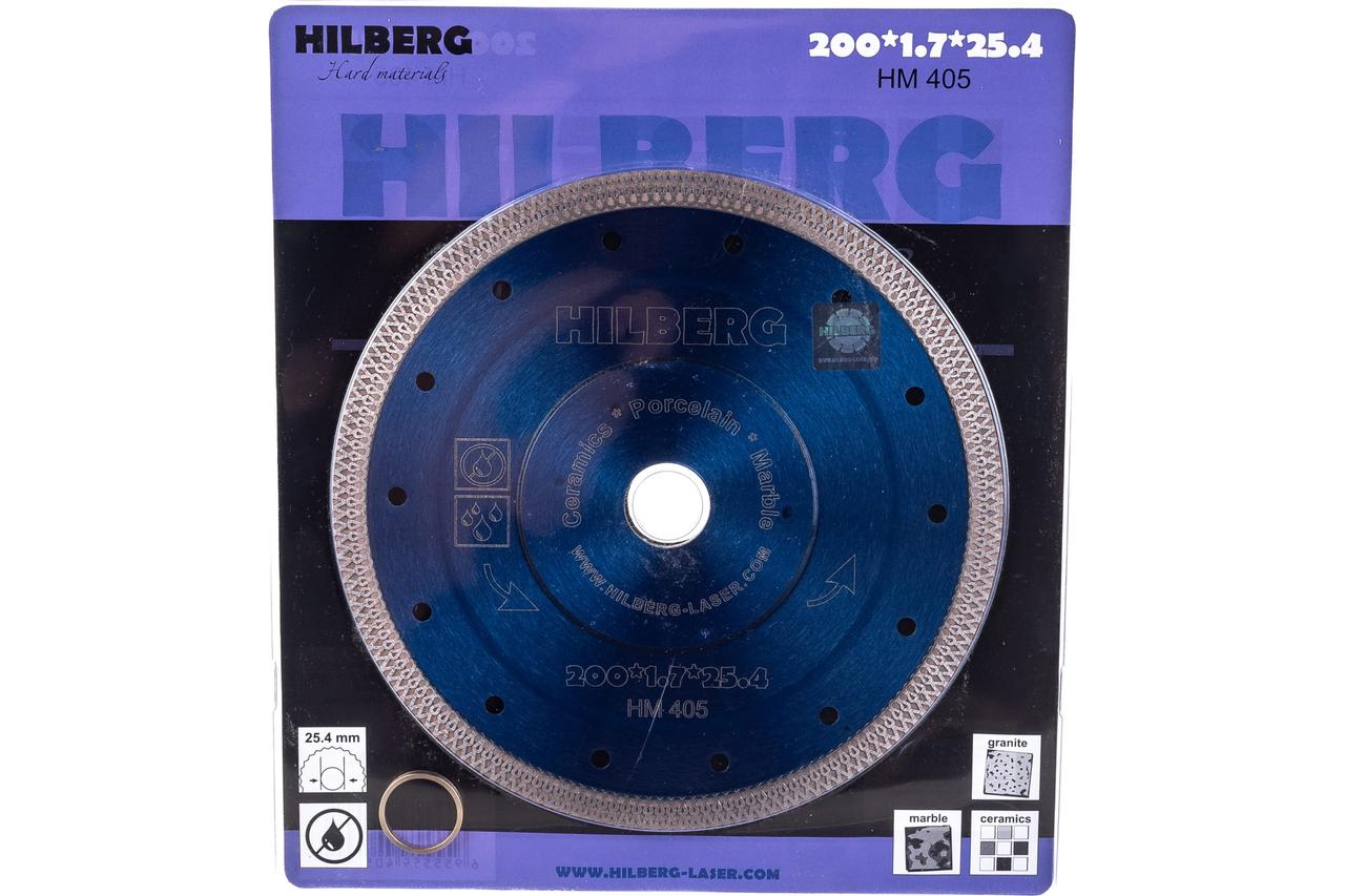 Диск алмазный отрезной Hilberg HM405 Турбо Ультратонкий Х-тип (200х25.4/22.23 мм)