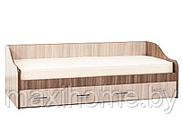 Кровать-тахта SV-мебель Город 90x200 с ящиками (ясень шимо темный/ясень шимо светлый)