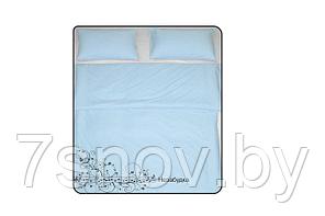 Пододеяльник из сатина на молнии 200х220 евро цвет незабудка