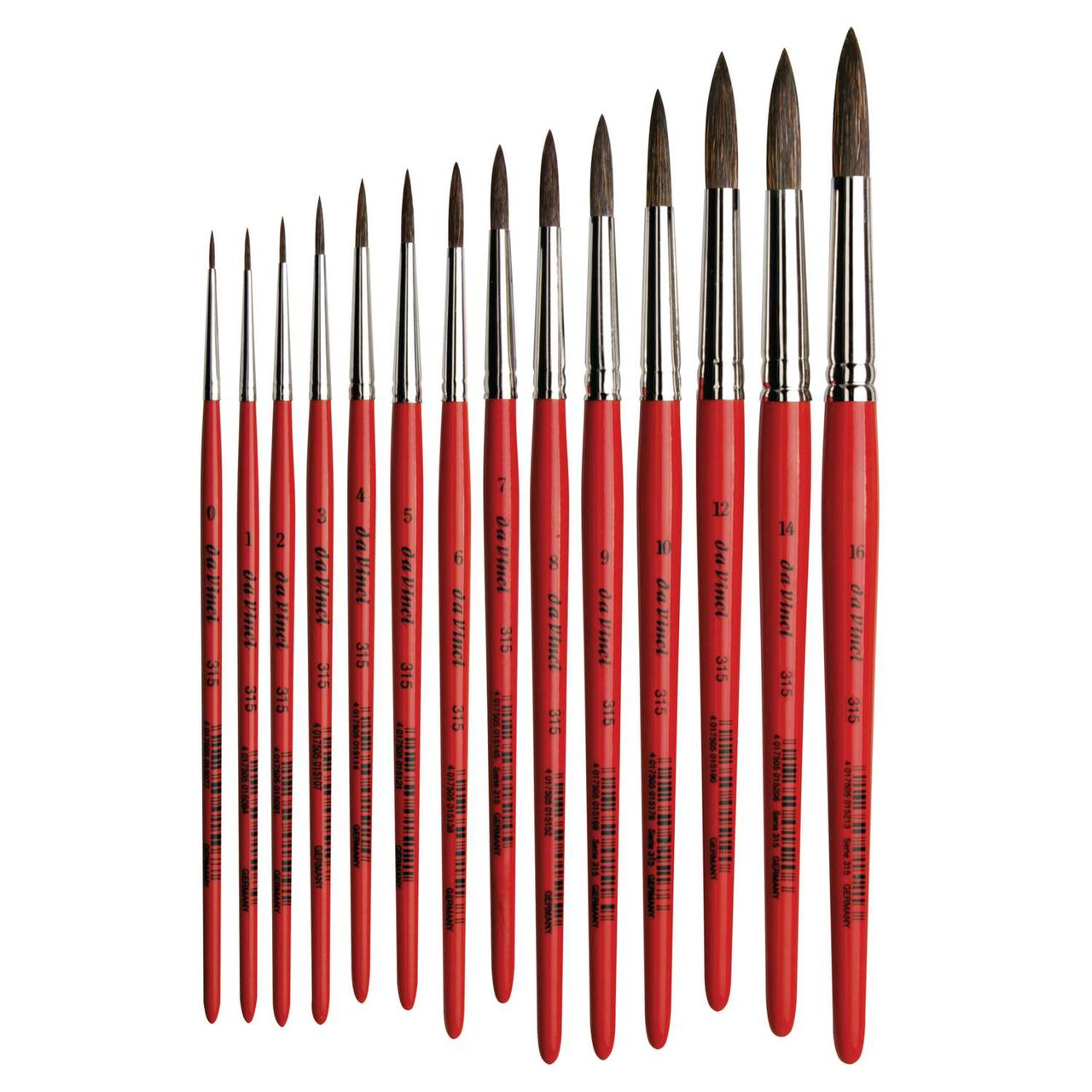 Кисть круглая для акварели, серия 315, размер 1, белка микс: продажа ...