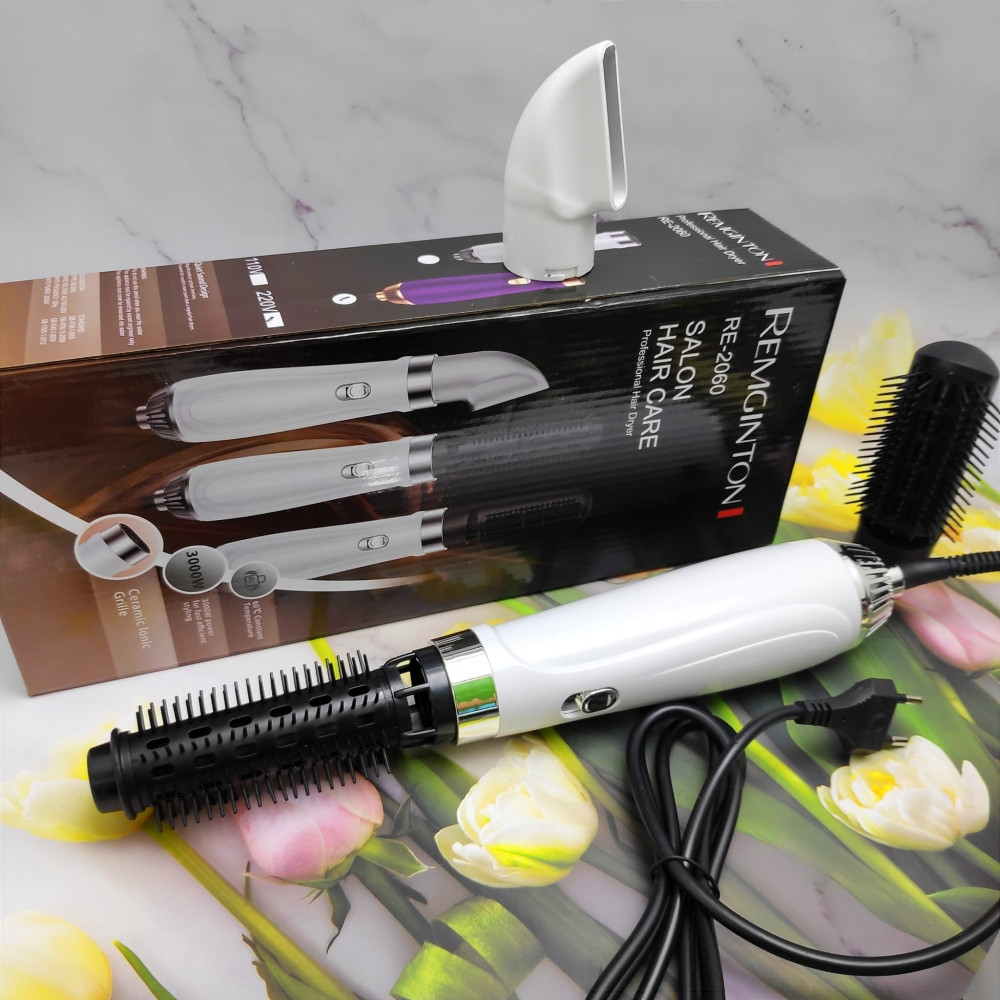 Профессиональный фен- стайлер для завивки и сушки волос 3 в 1 Salon Hair Care Remington RE-2060 (3 насадки, - фото 3 - id-p190171212