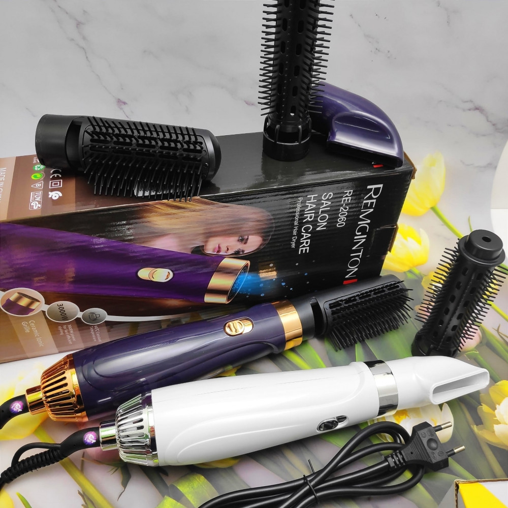 Профессиональный фен- стайлер для завивки и сушки волос 3 в 1 Salon Hair Care Remington RE-2060 (3 насадки, - фото 5 - id-p190171212