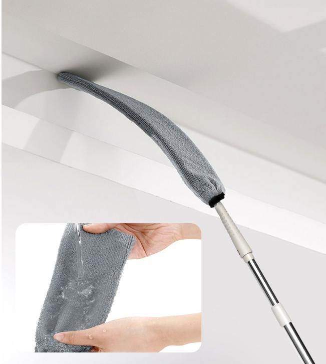 Швабра - щетка - пылеочиститель для мытья пола плоская, гибкая, для труднодоступных мест с насадкой из - фото 9 - id-p190003351