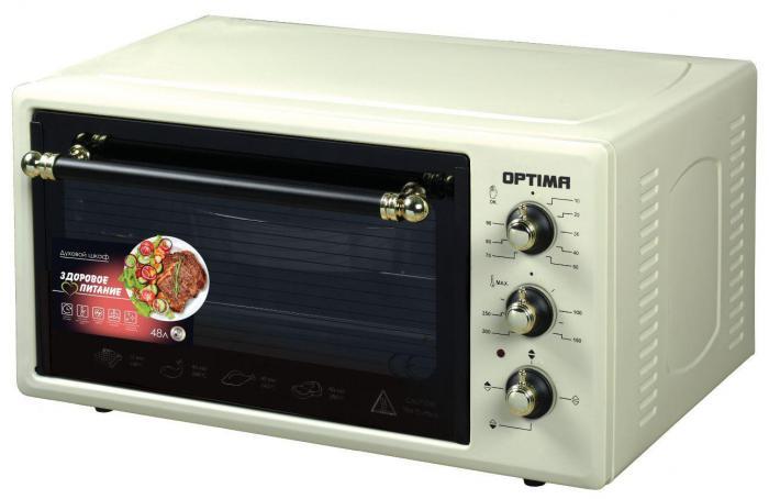 Настольная духовка мини печь электрическая OPTIMA OF-48BR бежевый жарочный шкаф для дачи выпечки хлеба