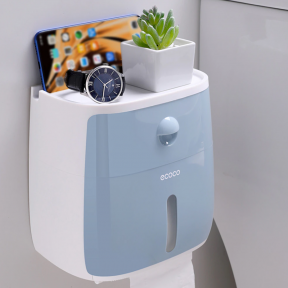 Диспенсер настенный ECOCO для туалетной бумаги и бумажных полотенец Цвет Голубая сталь - фото 1 - id-p179624020