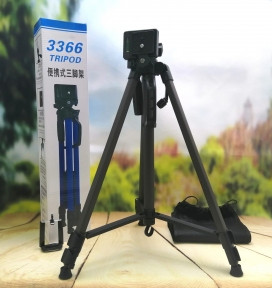 Штатив для камеры и телефона Tripod 3366 (52-140 см) с непромокаемым чехлом Кофейный - фото 1 - id-p179624723