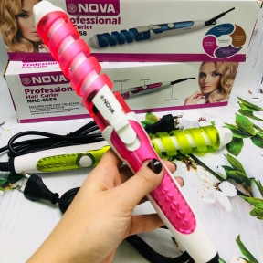 Профессиональная плойка для волос NOVA Professional Hair Curler NHC-5322 (5311) Розовая - фото 1 - id-p179627403