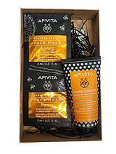 Набор APIVITA Moisturizing Honey(Крем для рук увлажняющий (50мл) + Экспресс-Маска экстрактом мёда для лица
