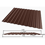 Профилированный лист С-8х1150 RETAIL 1,5*1,2 А коричневый шоколад ОКРБ 24.33.20, фото 3