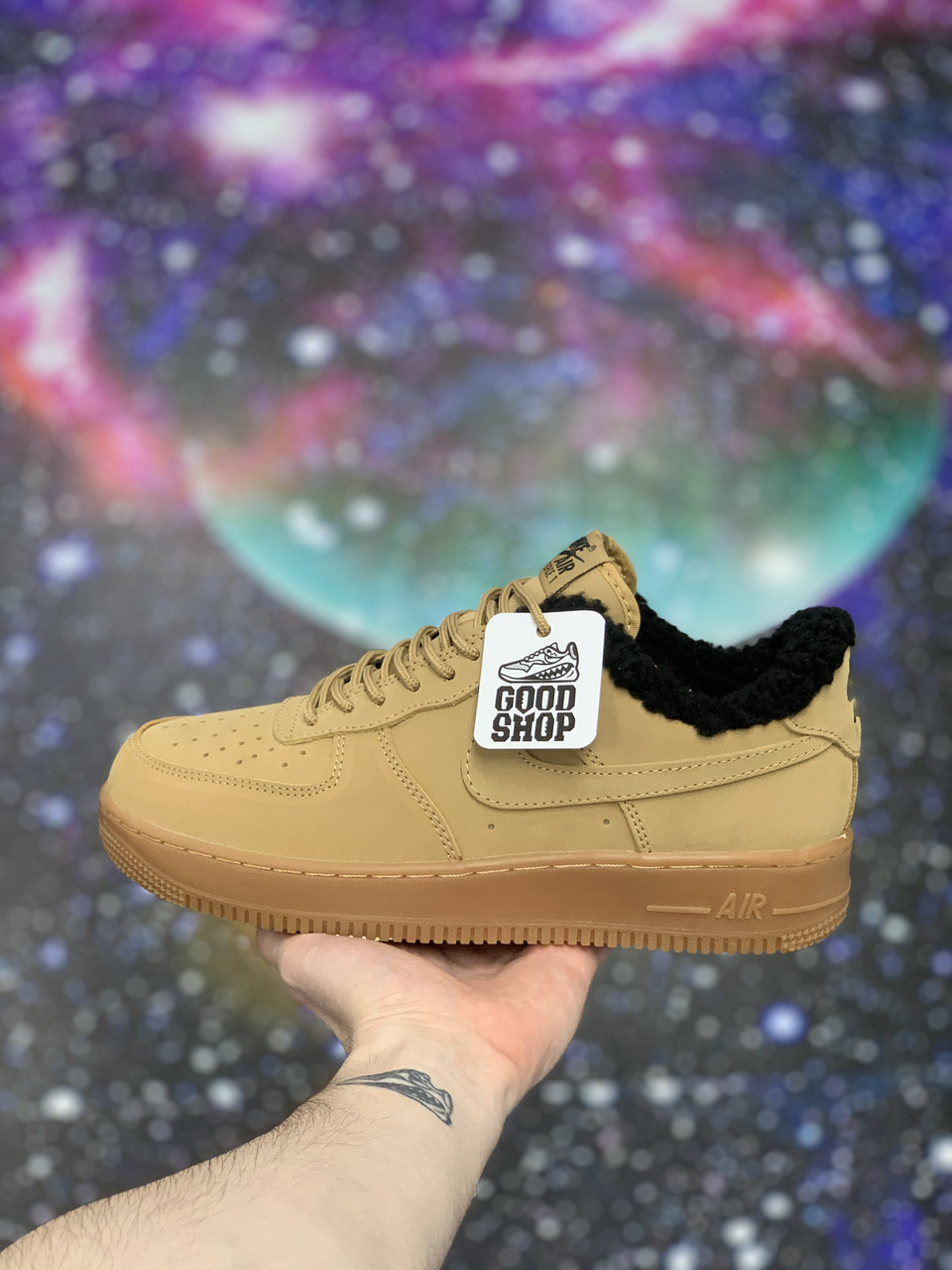 Кроссовки Z Nike Air Force 1 Suede Brown Low