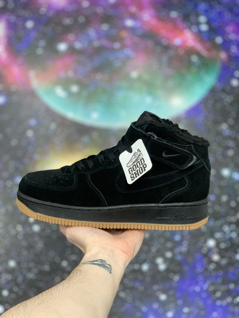 Кроссовки Z Nike Air Force 1 Black Gym MID