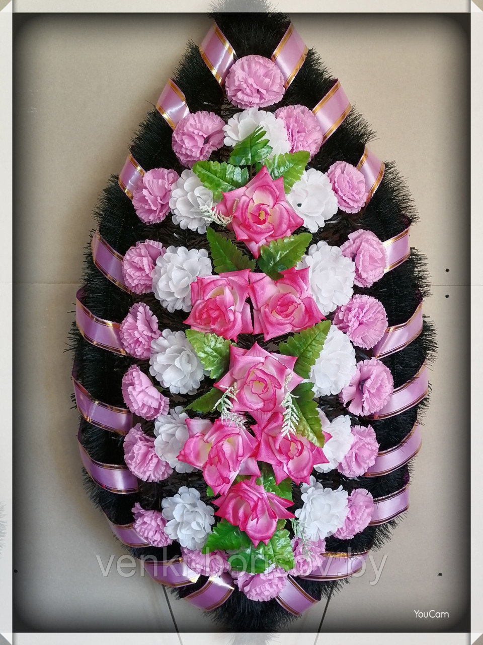 Венок ритуальный (расцветки в ассортименте) - фото 2 - id-p163595890