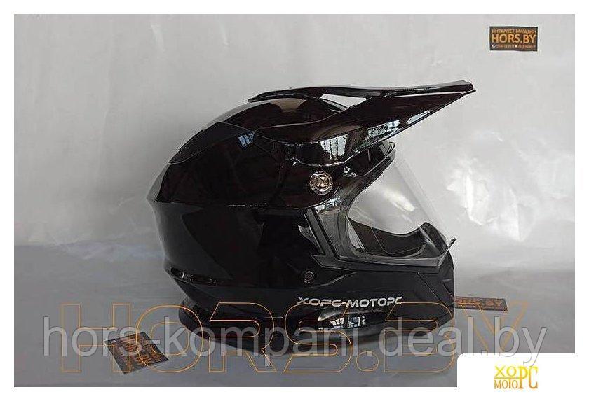 Мотошлемы Хорс-Моторс Шлем (черный глянцевый, L) BLD-819-7 - фото 5 - id-p174940369
