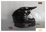 Мотошлемы Хорс-Моторс Шлем для водителей и пассажиров мотоциклов и мопедов (черный глянцевый, XL) BLD-819-7, фото 5