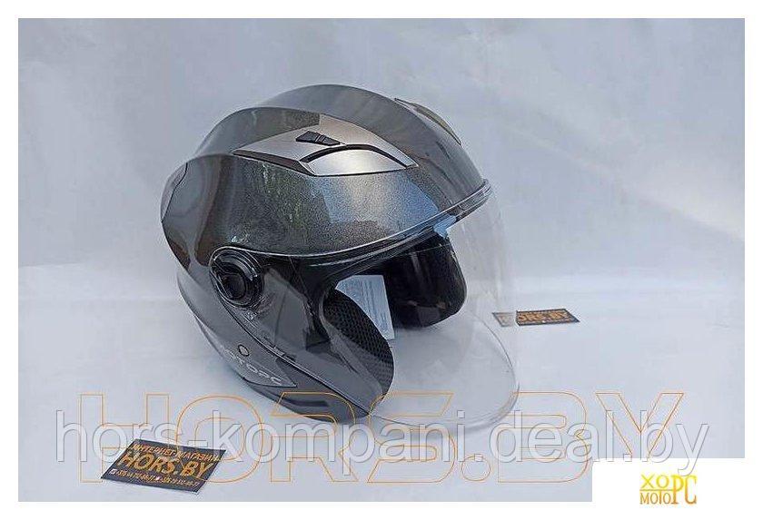 Мотошлемы Хорс-Моторс Шлем (серый, M) BLD-708 - фото 2 - id-p174940362