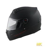 Мотошлемы Хорс-Моторс Шлем для водителей и пассажиров мотоциклов и мопедов (черный матовый, S) BLD-M61
