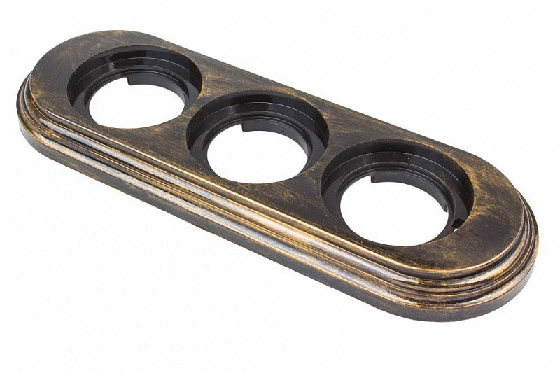 Рамка 3-ая Bironi, пластик, цвет бронза