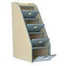 Кровать-чердак Радуга (василёк) с лестницей комодом, фото 2