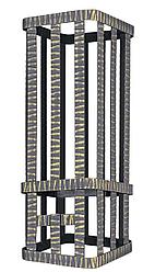 Сетка на трубу для Ураган 300х300х800 Гефест Гром 50 под шибер