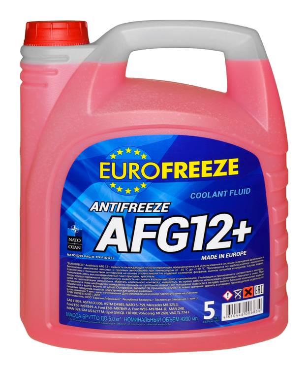 G12+ Антифриз EUROFREEZE AFG 12+ Antifreeze 4,7кг (4,2л) - фото 1 - id-p190218623