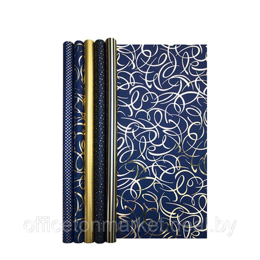 Бумага декоративная в рулоне "Premium. Blue Night", 2x0.7 м, 80 г/м2, ассорти - фото 1 - id-p178285554