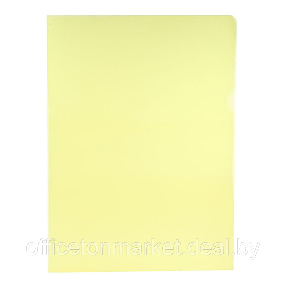 Папка-уголок "Inter-folia", A4, 115 мк, желтый - фото 1 - id-p189981108