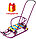 Санки детские (Т5У) Тимка 5 Универсал с колесной базой, ремнем безопасности, перекидная ручка, фиолетовые, фото 2