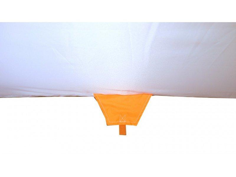 Зимняя палатка ПИНГВИН Mr. Fisher 170 (2-сл) вшитый пол на липучке 170*170 (бело-оранжевый) + чехол - фото 3 - id-p190262408