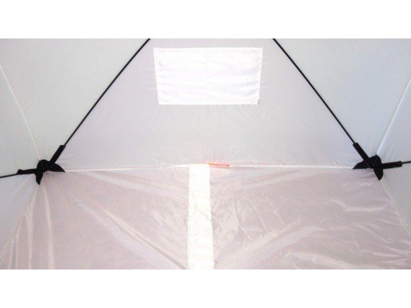 Зимняя палатка ПИНГВИН Mr. Fisher 170 (2-сл) вшитый пол на липучке 170*170 (бело-оранжевый) + чехол - фото 5 - id-p190262408