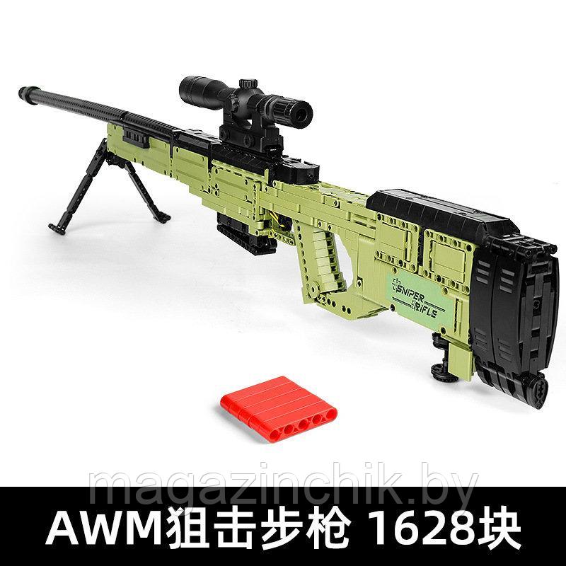 Конструктор Снайперская винтовка AWM, стреляет, Mould King 14010, оружие - фото 4 - id-p190263327