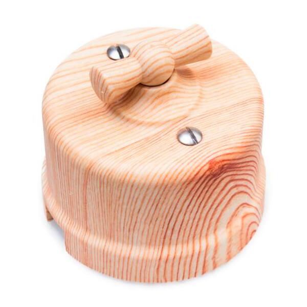 Bironi выключатель 1-клавишный, пластик, цвет сосна