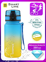 Бутылка спортивная для воды UZSPACE GRADIENT 350 мл голубой-желтый