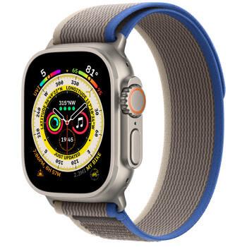 Apple Apple Watch Ultra GPS + Cellular 49мм Titanium Case with Blue/Gray Trail Loop (размер M/L) MQF33