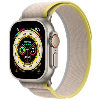 Apple Apple Watch Ultra GPS + Cellular 49мм Titanium Case with Yellow/Beige Trail Loop (размер M/L) MQF23 - фото 1 - id-p190288646