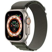Apple Apple Watch Ultra GPS + Cellular 49мм Titanium Case with Green Alpine Loop (размер S) MNHC3