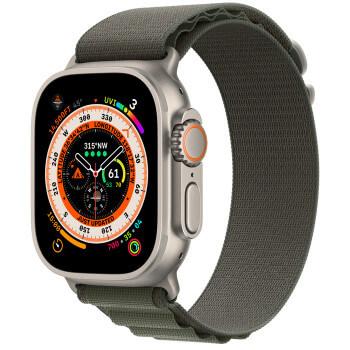 Apple Apple Watch Ultra GPS + Cellular 49мм Titanium Case with Green Alpine Loop (размер S) MNHC3 - фото 1 - id-p190288647