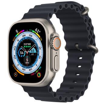Apple Apple Watch Ultra GPS + Cellular 49мм Titanium Case with Midnight Ocean Band MQEE3 - фото 1 - id-p190288656