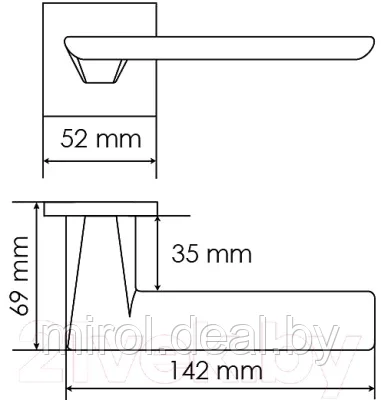 Ручка дверная Morelli Diy MH-51-S6 BL - фото 2 - id-p190296946