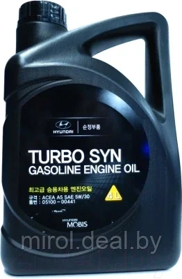 Моторное масло Hyundai/KIA Turbo SYN Gasoline 5W30 / 0510000441 - фото 1 - id-p190298292