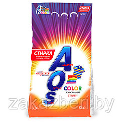Стиральный порошок "AOS Color Automat" 3000г, 22х12х40см, мягкая упаковка (Россия)