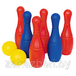 Игрушка "Кегли с мячами Н1" 23х16х26см, набор: 6 кеглей, 2 мяча, полиэтилен (Беларусь)