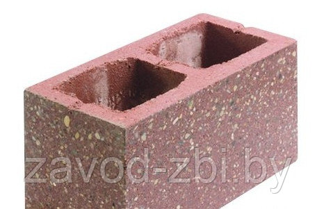 1КБСР-ЦП-1-ш (1л.грань) Камень бетонный столбовой рядовой шлифованный п. 21 красный - фото 1 - id-p190302822