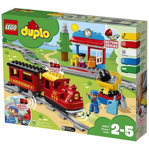 Конструктор LEGO Duplo 10874 Поезд на паровой тяге - фото 1 - id-p190303151
