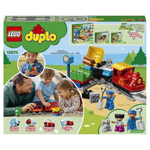 Конструктор LEGO Duplo 10874 Поезд на паровой тяге - фото 4 - id-p190303151