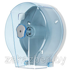 Диспенсер пластмассовый для туалетной бумаги "Мини" 24x13x26см, втулка 4-5см, вместимость 200м, голубой