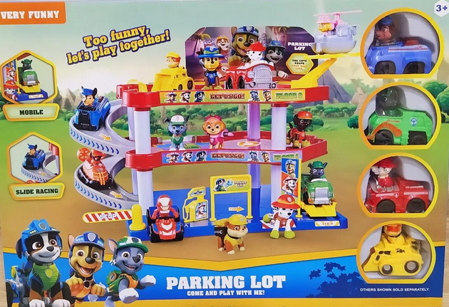 Детский игровой набор город спасателей паркинг Щенячий патруль XZ-863N, парковка игрушечная 4 героя - фото 1 - id-p85706637