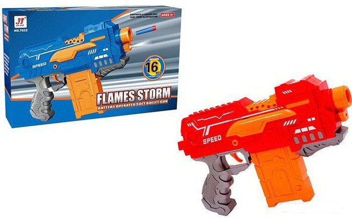 Автомат, Бластер 7022 + 16 пуль Blaze Storm детское оружие, мягкие пули, типа Nerf (Нерф) - фото 2 - id-p190318512