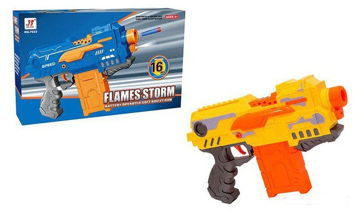 Автомат, Бластер 7022 + 16 пуль Blaze Storm детское оружие, мягкие пули, типа Nerf (Нерф) - фото 3 - id-p190318512